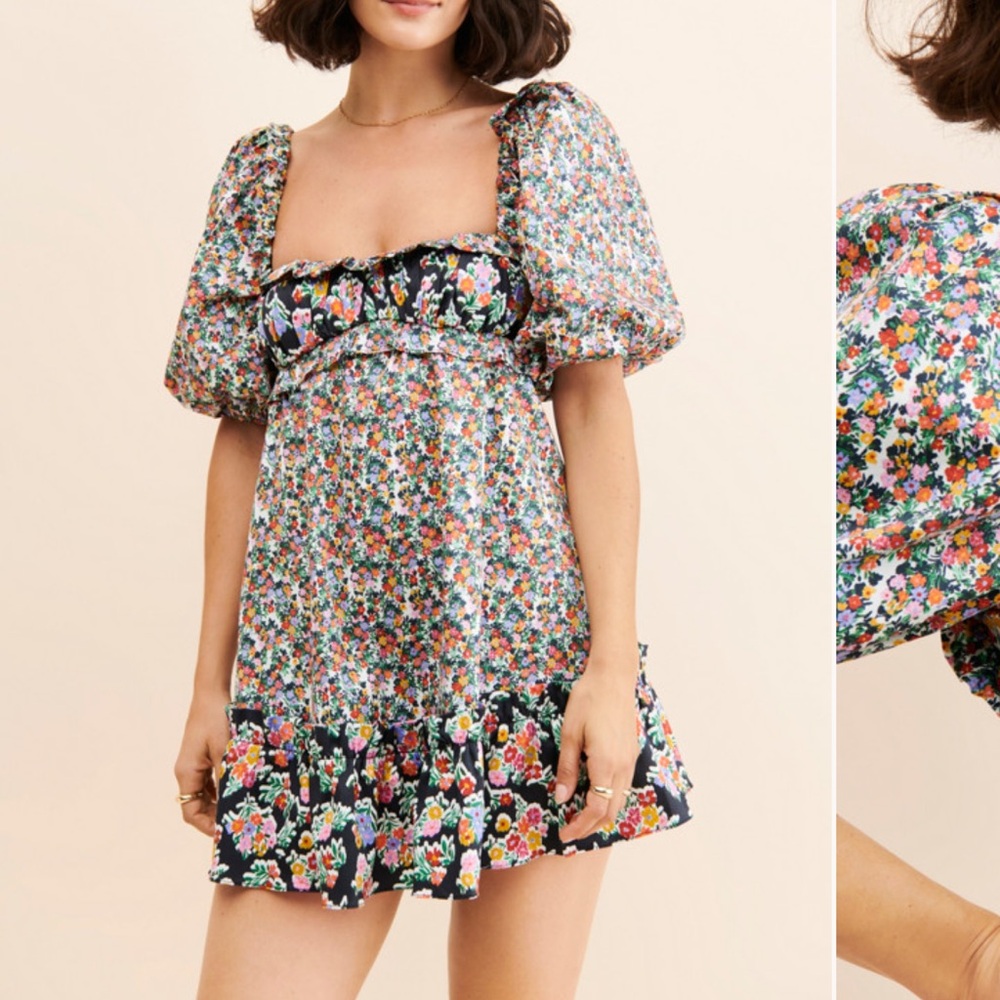 For Love And Lemons Multicolor Floral Dress